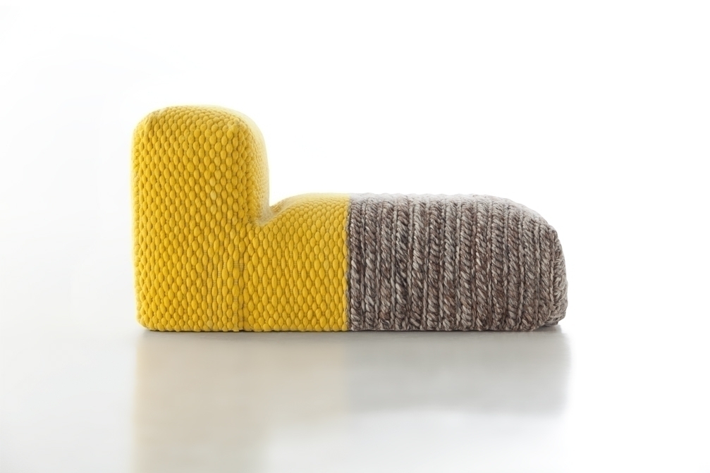 070840 Пуф модульный Plait Yellow GAN Mangas Space  - Вид №3