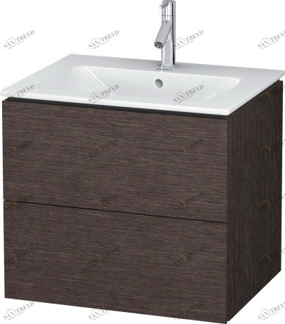 LC624007272 Тумбочка подвесная L-Cube #LC6240 620 x 481 мм Дуб брашированный, натуральный шпон Duravit