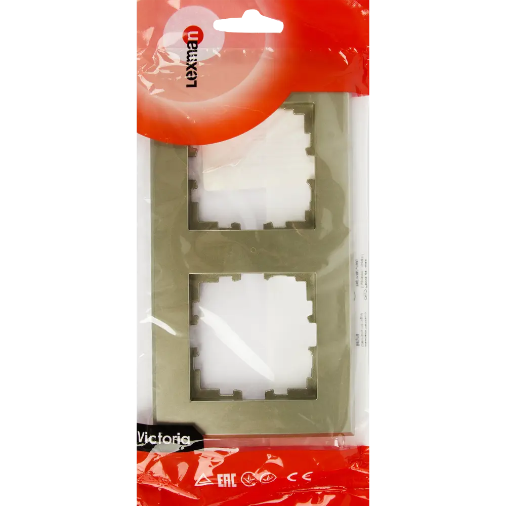 Рамка для розеток и выключателей Lexman Виктория плоская 2 поста цвет шампань STLM-2148892 - Вид №4