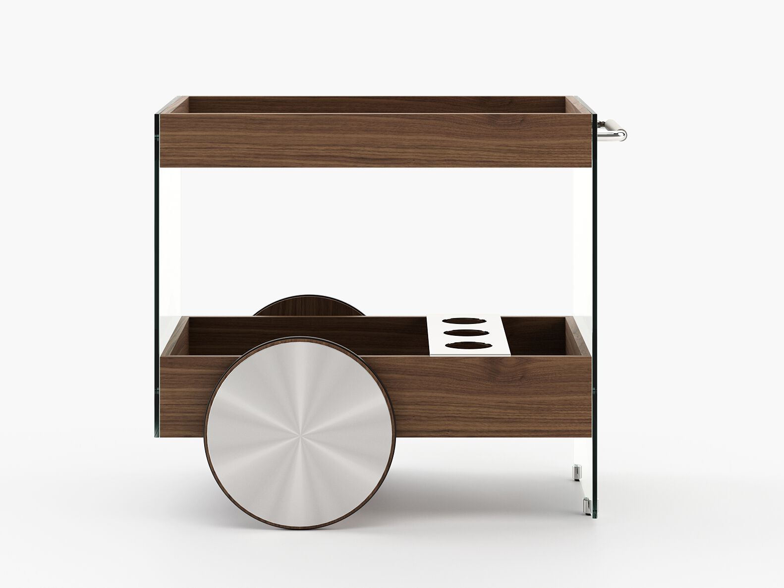 Деревянная и стеклянная тележка для еды Laskasas Essence ARCH-00090903 - Вид №9