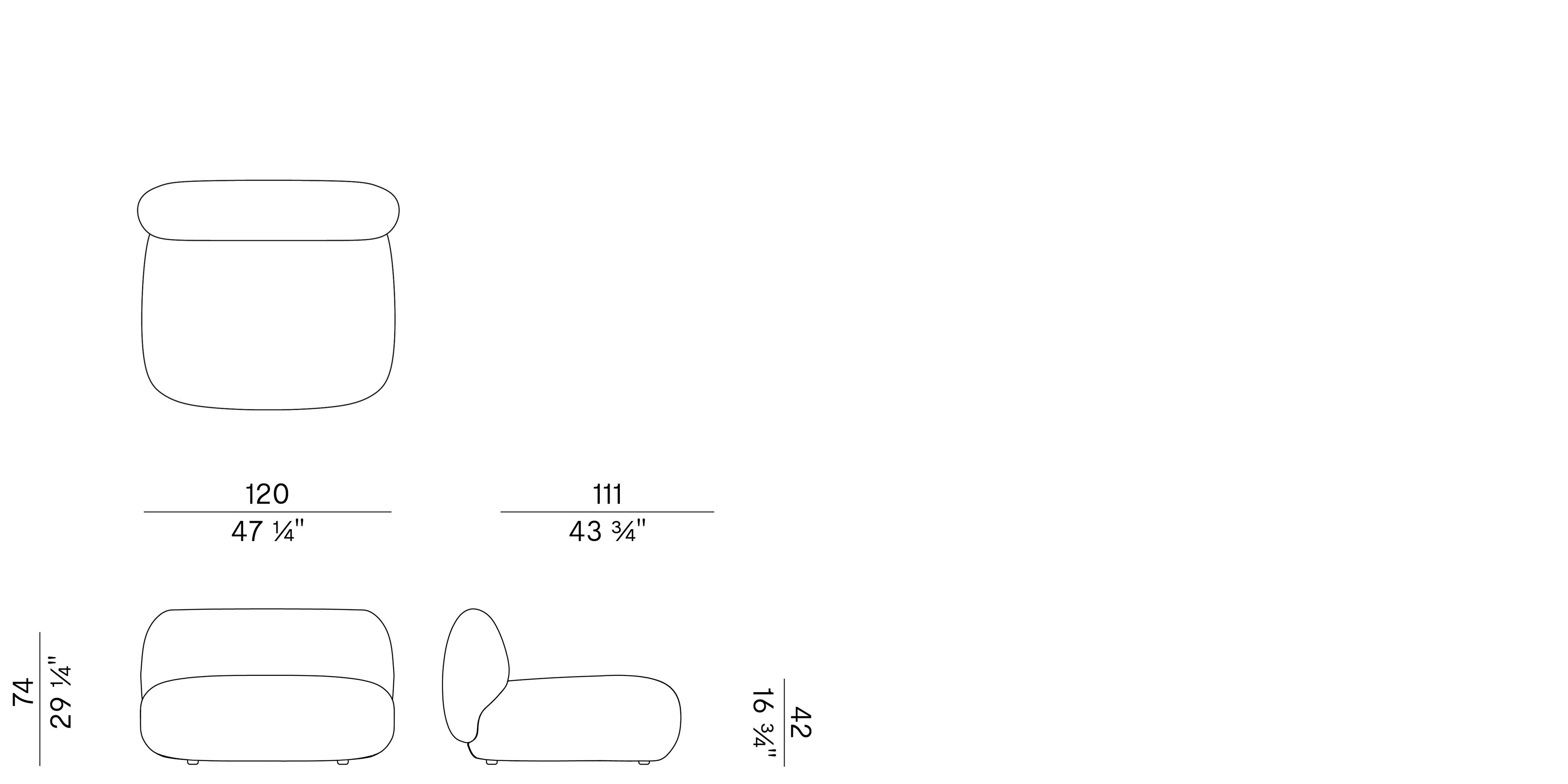 Модульный тканевый диван Potocco Jade ARCH-00032331 - Вид №14