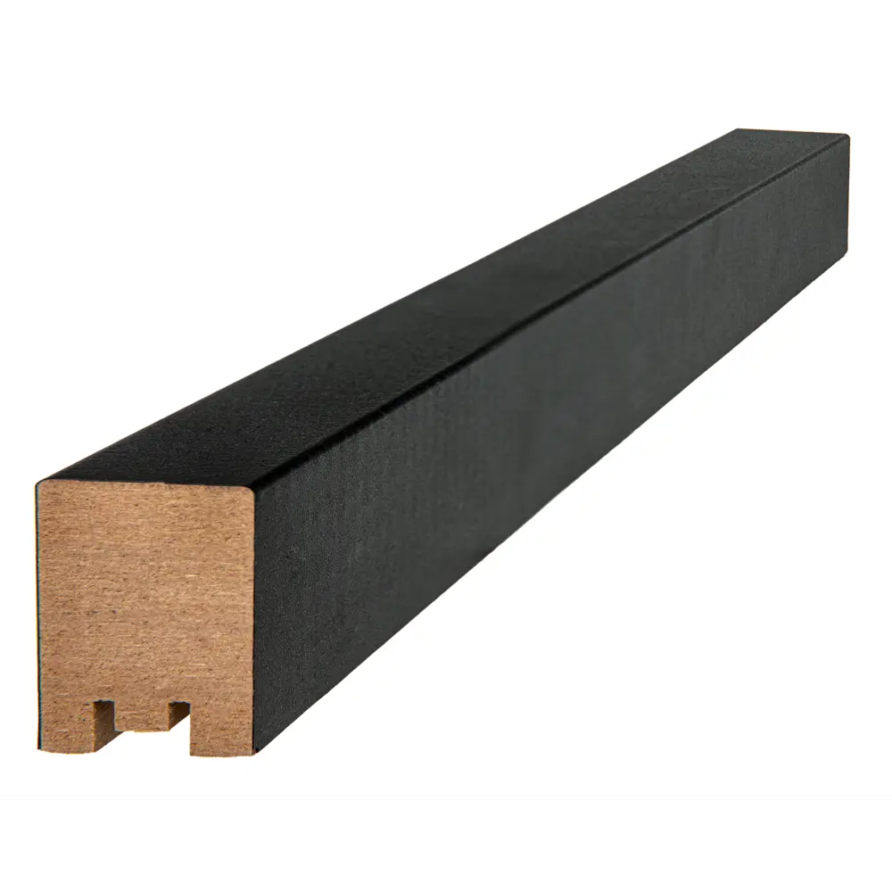 PORTIKA Декоративная рейка МДФ черная 2700 мм для современного интерьера 85314204 STLM-1451424