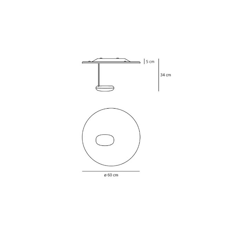 Светильник настенно-потолочный серебристый Artemide 1472010A ARTEMIDE  00-3882733 Серебро  - Вид №9