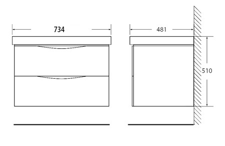 Мебель для ванной BelBagno FLY-700-2C-SO-RW-P - Вид №2