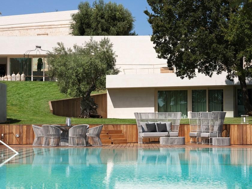 Varaschin Круглый стол из синтетического волокна со стеклянной столешницей sun-id-1430846 - Вид №2