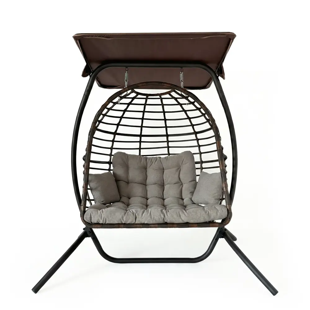 Кресло подвесное Greengard Суматра 2-х местные бежевый/коричневый STLM-2172204 - Вид №2