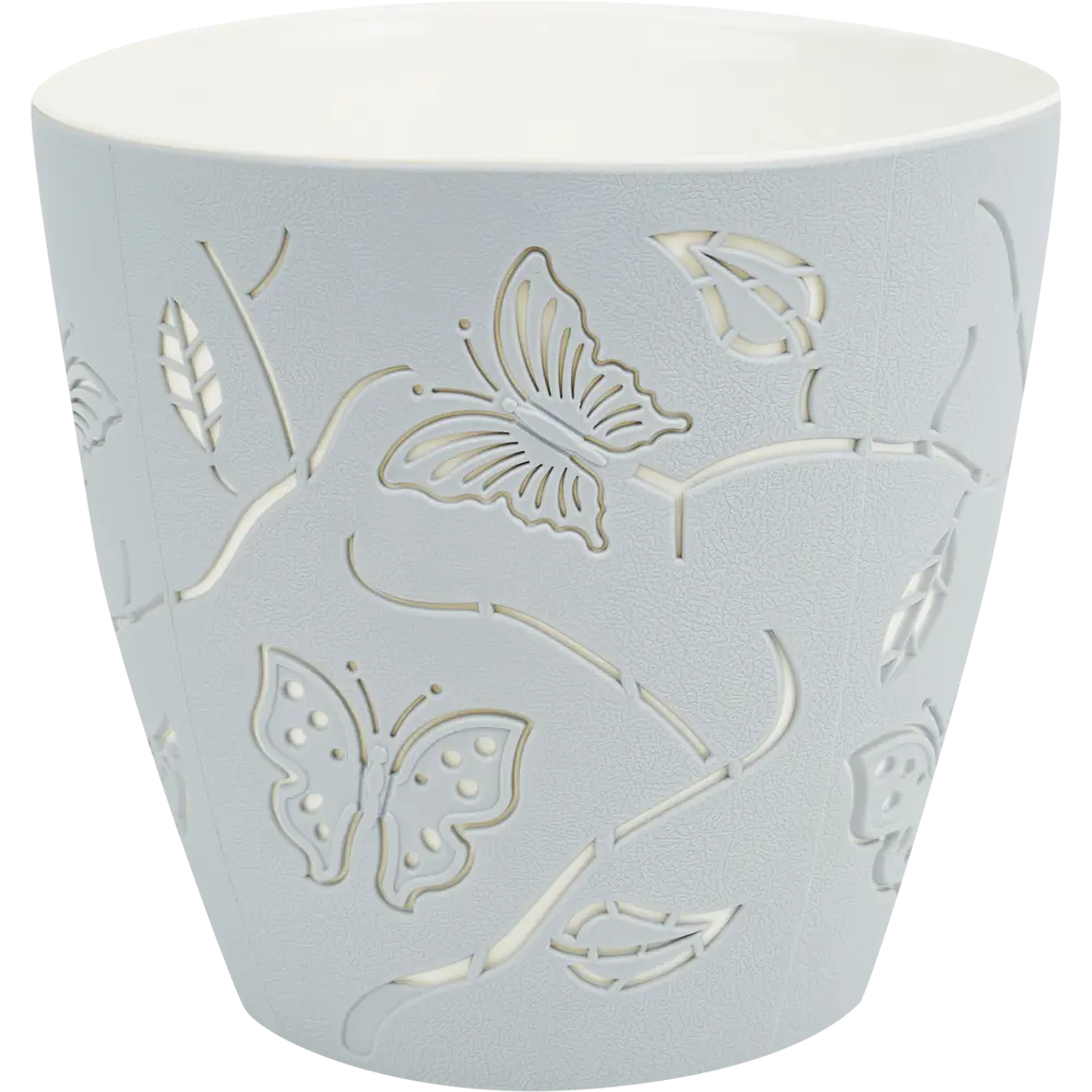 Горшок Plast Team Butterflies ø 175 мм 2.5 л серый шторм 84253351 STLM-2061118 Santreyd