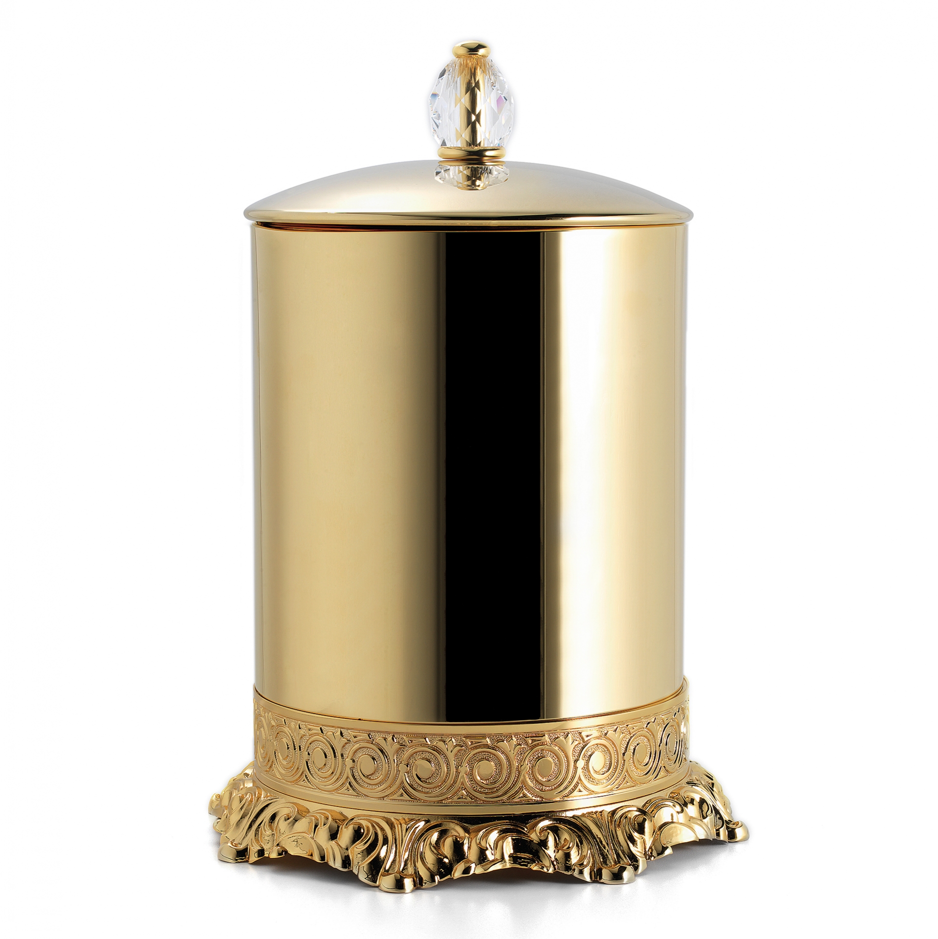 FSS65/05 3SC Урна для мусора из латуни с крышкой D. 22 - H. 33 Classico Treesseci 3SC