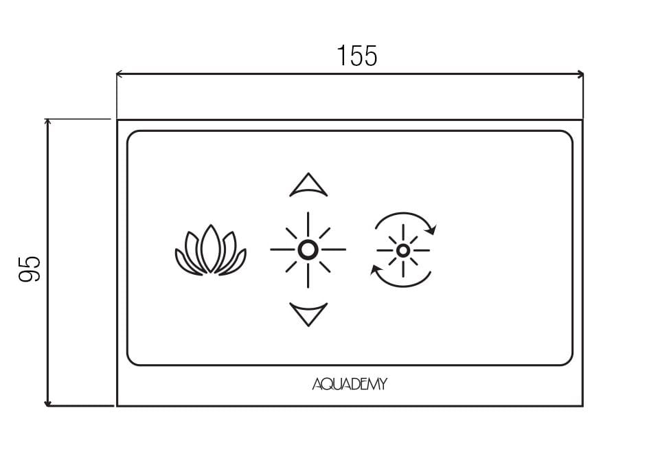 Панель управления для спа Aquademy HOME WELLNESS - METAL TOUCH 2F ARCH-00057968 - Вид №2