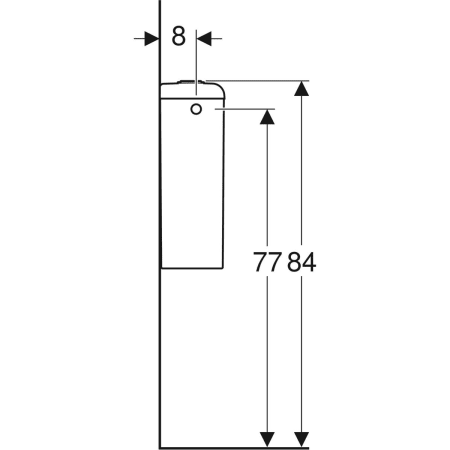 500.220.01.1 Смывной бачок наружного монтажа Geberit Smyle полочного типа, двойной смыв, подвод воды сбоку Geberit  - Вид №4