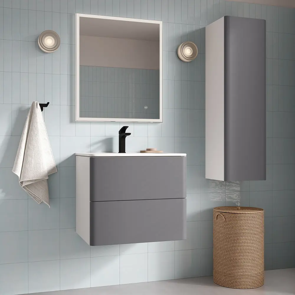 Комплект фасадов для тумбы Iddis Lahta 60 см LAH60GMi89 МДФ цвет графит STLM-2176938 - Вид №6