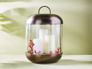 Фонарь из нержавеющей стали и стекла