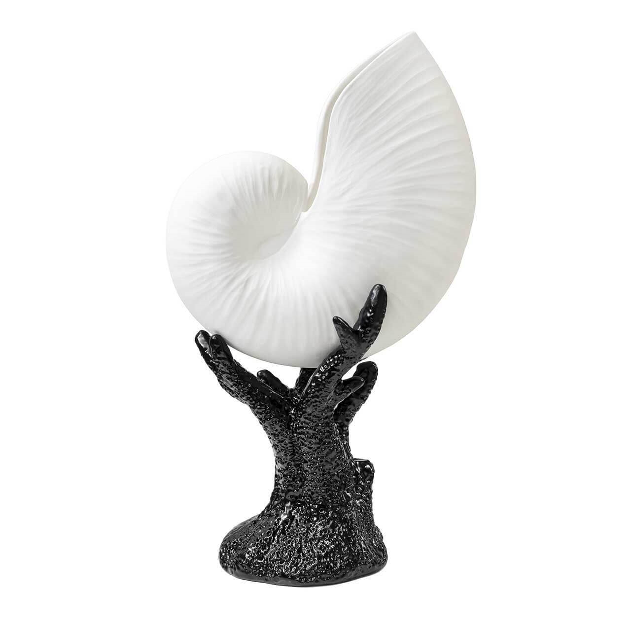 600969-WB ABHIKA SEASHELL BISC. W / BASE H32 WHITE/BLACK  - Вид №1