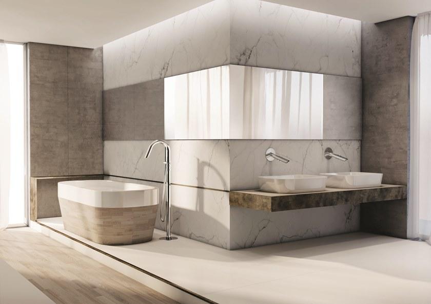 Ama Luxury Shower Напольный смеситель для ванны из нержавеющей стали с ручным душем Atlas At18500l - Вид №1