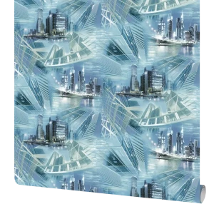 Обои флизелиновые VOG Collection Города синие 1.06 м 168353-01