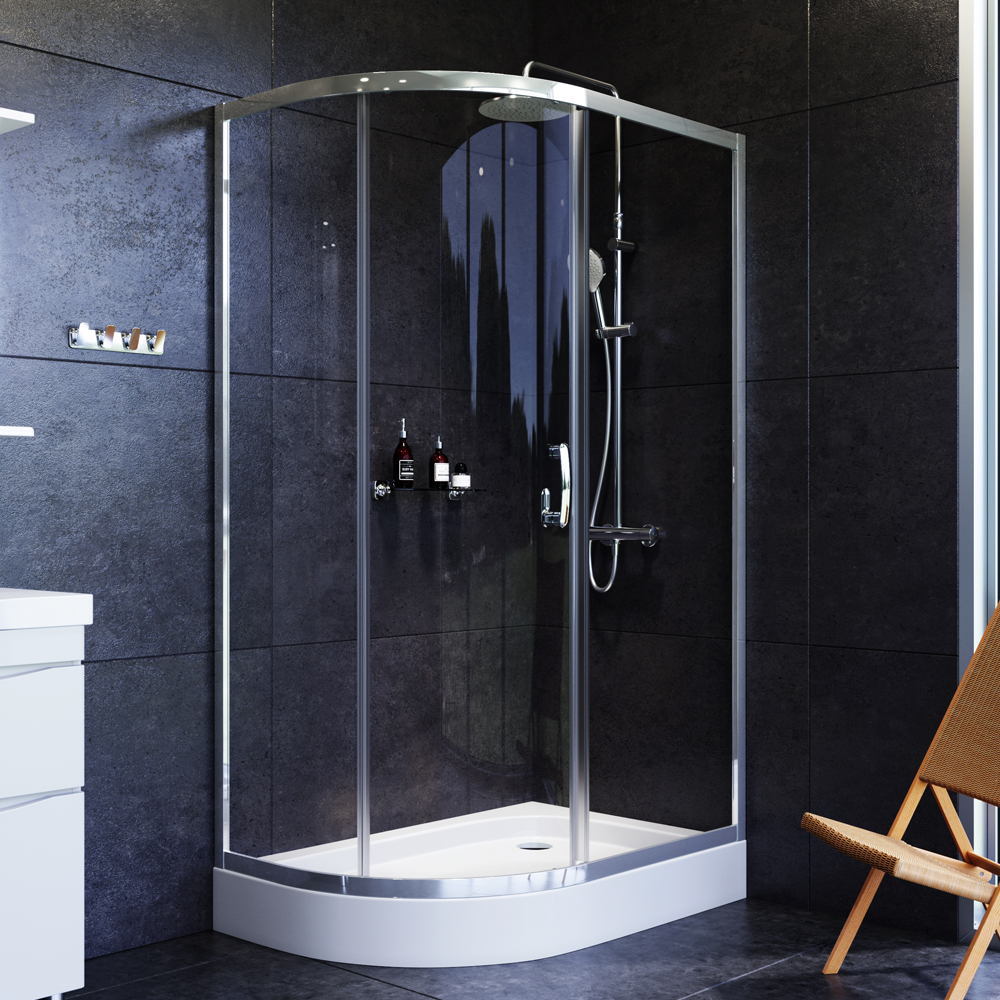 W83G-302U120CT Solo Slide 120 Душ. ограждение 120x80 стекло прозрачное проф хром глянц AM.PM Like