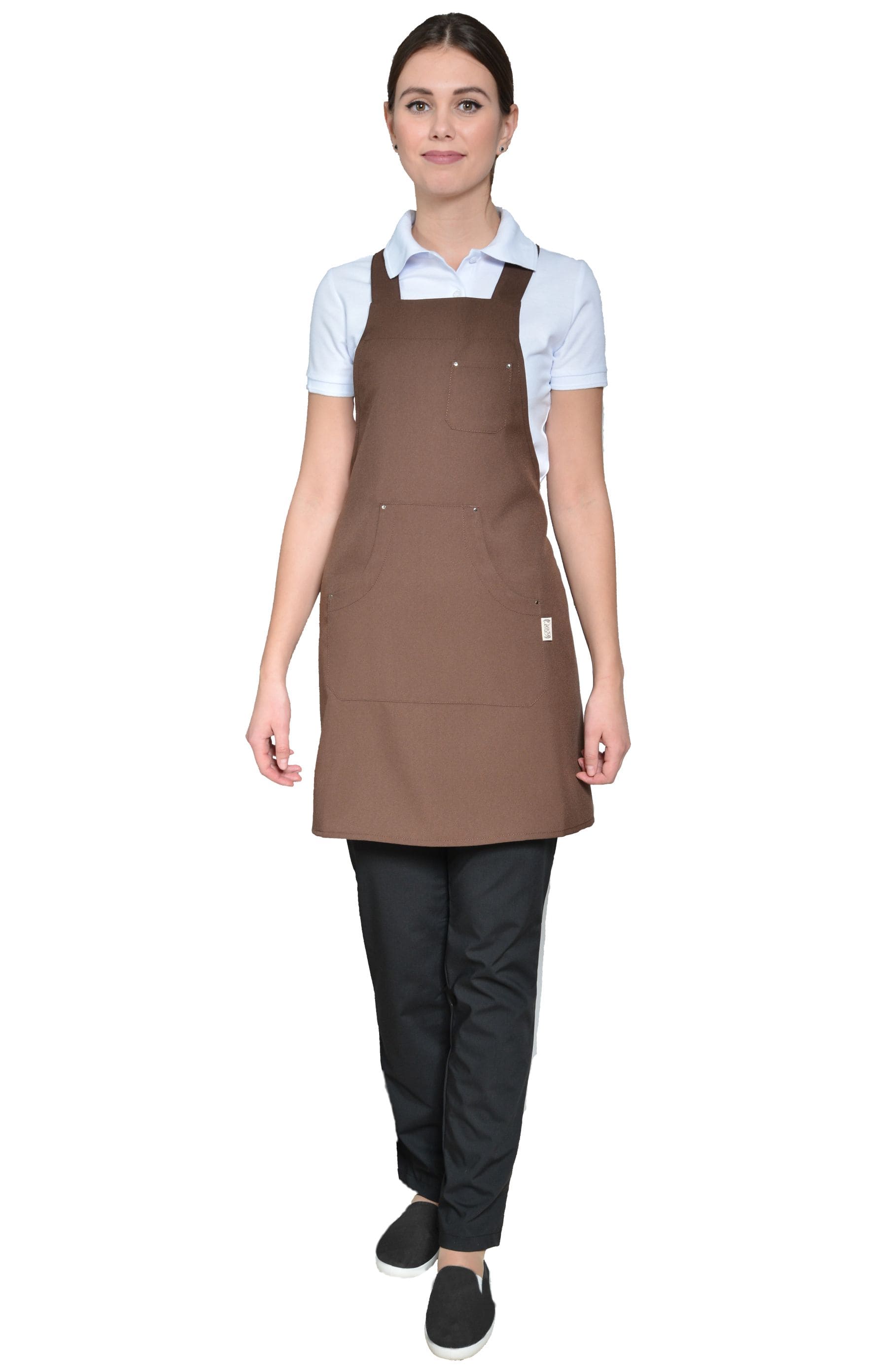 60697 Фартук с нагрудником chocolate (коричневый) IRMA  Одежда для официантов  размер  - Вид №4