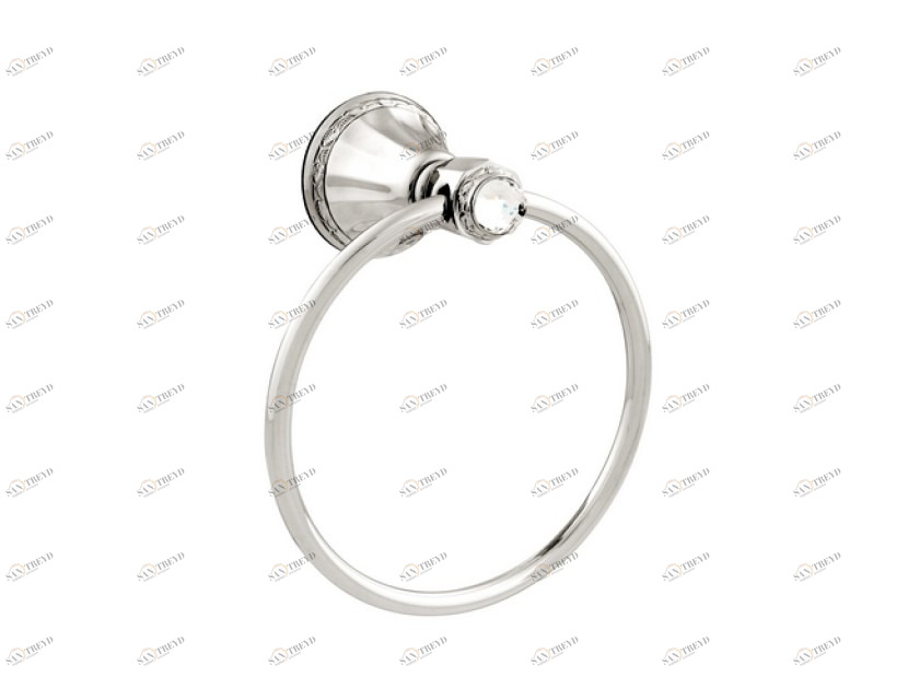 058273.000.62 Кольцо для полотенца диаметром 165 мм с кристаллами сваровски Сатин никель Mestre Adriatica