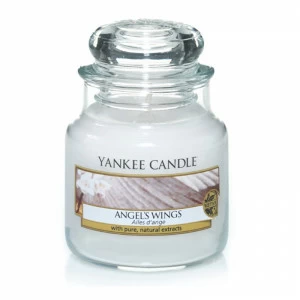 Свеча маленькая в стеклянной банке "Крылья ангела" Angel’s Wings 104гр 25-45 часов YANKEE CANDLE  267904 Белый