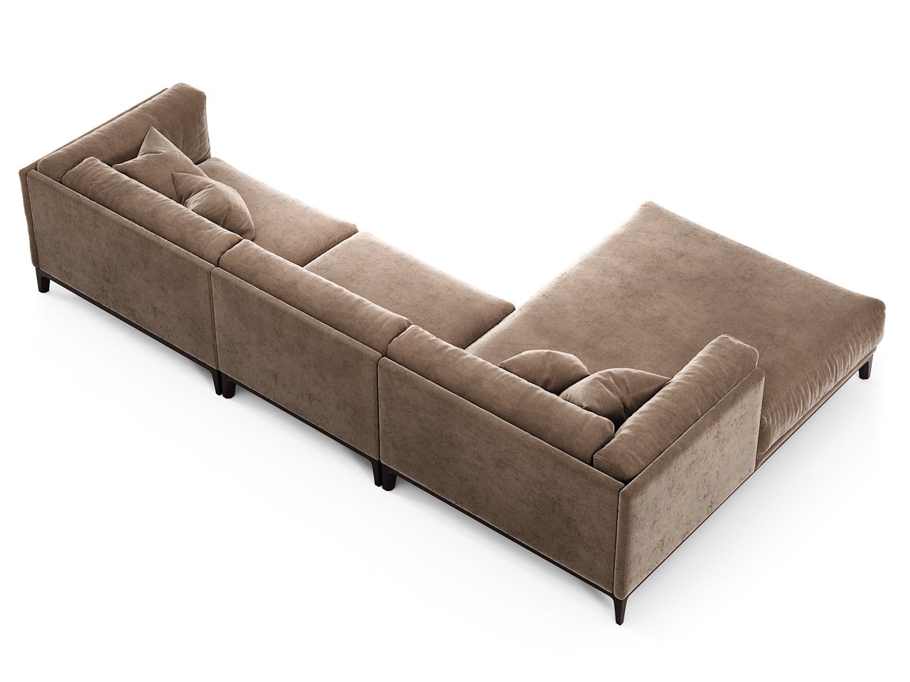 Диван Case угловой коричневый микровелюр THE IDEA ДИЗАЙНЕРСКИЕ 210537 Коричневый  - Вид №3