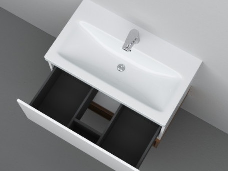 M90WCC0752WG Раковина мебельная керамическая 75 см встроенная цвет: белый глянец AM.PM Gem