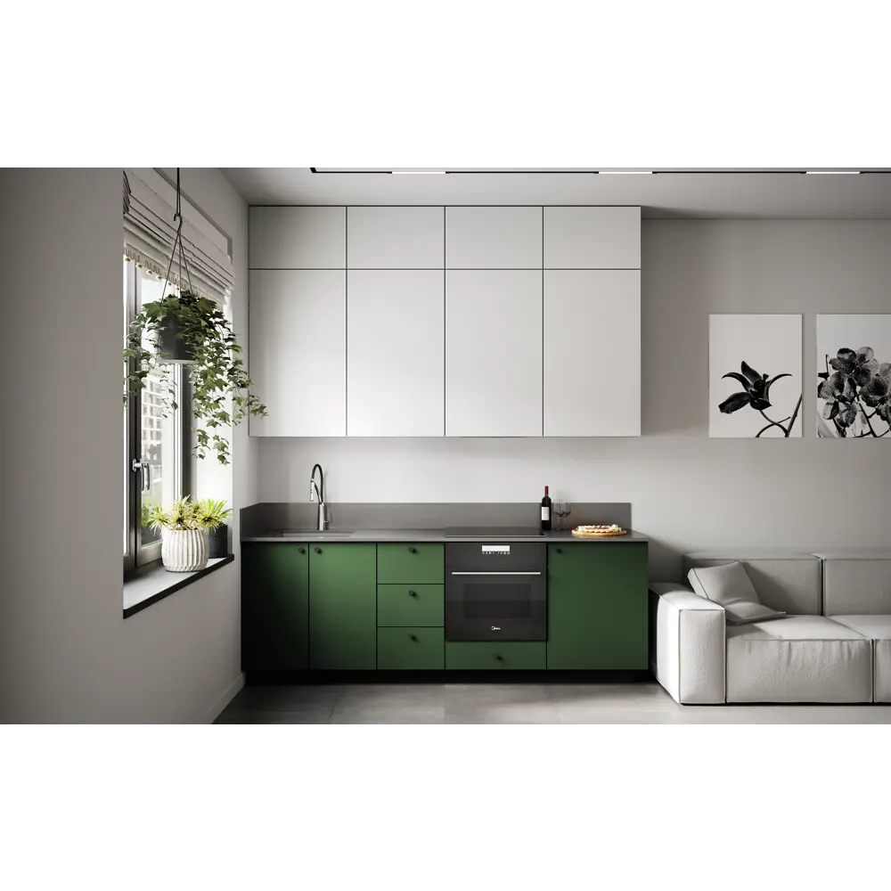Фасад кухонного шкафа София Тайга 44.7x102.1 см KONSENSA ЛДСП цвет зеленый 89406522 STLM-2064024 - Вид №3