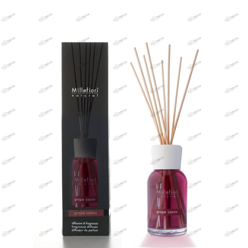Диффузор с палочками 100мл "Виноградная гроздь" Grape Cassis MILLEFIORI MILANO ВИНОГРАД 267360 Красный 