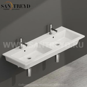 FO125BI Подвесная раковина настенная прямоугольная Ceramica Globo FORTY3 белая