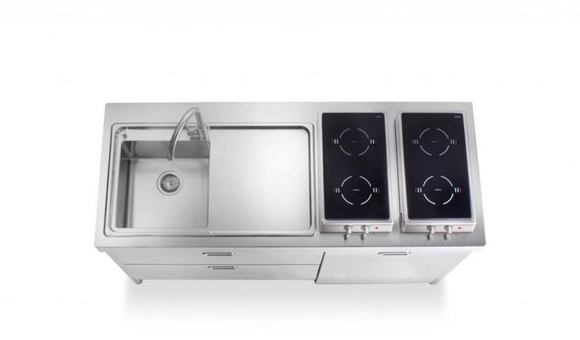 ALPES-INOX Линейная мини-кухня из стали Liberi in cucina sun-id-1361870 - Вид №3