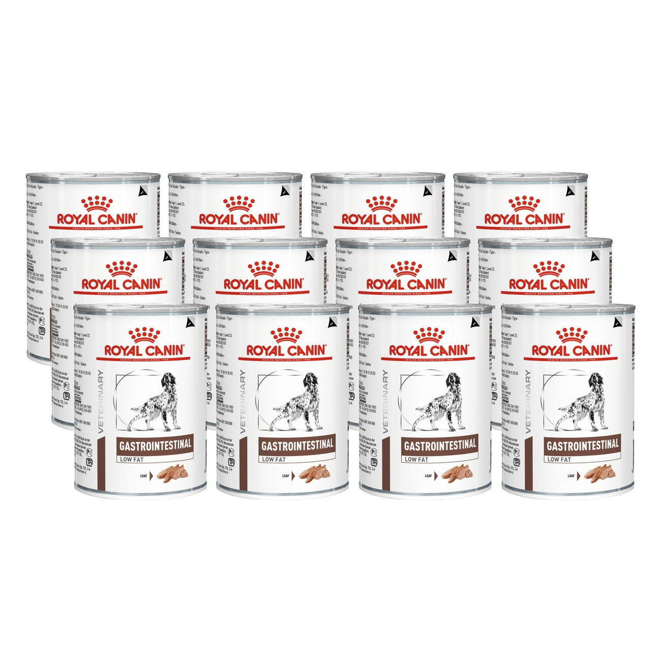 Т0055686*12 Корм для собак Vet Diet Gastro Intestinal Low Fat при нарушении пищеварения, конс. 410г (упаковка - 12 шт) ROYAL CANIN 
