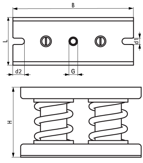 2802004000 VibraTek® MS-2X Spring Mount high performance spring isolator for medium to heavy machinery walraven  - Вид №1
