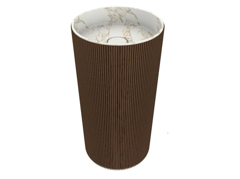 Мраморная круглая отдельно стоящая раковина MOMA Design Tower London ARCH-00092362