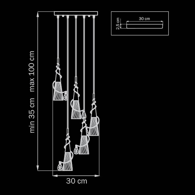 Люстра дизайнерская Already хром прозрачная 711054 LIGHTSTAR КАСКАД 056283 Хром - Вид №1