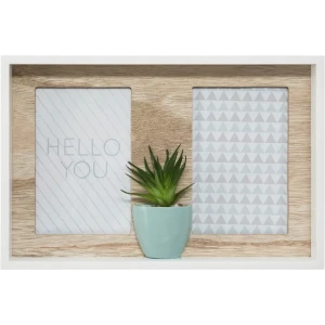 Рамка для 2-ух фотографий «Кактус» цвет белый