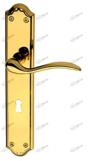 Pasini Ручка из латуни на пластине с накладкой Valencia 1010