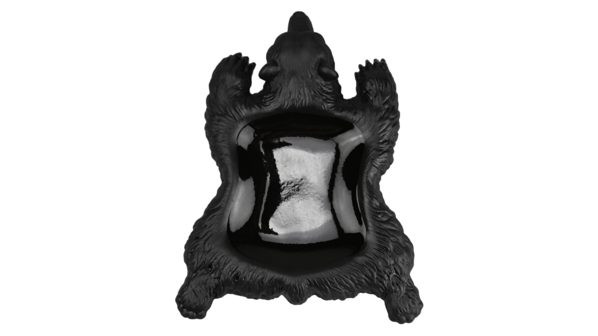 10651374 RUPOR manufactory Мелочница МЕДВЕДЬ черный Фарфор  - Вид №2