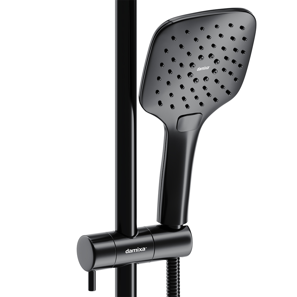 978200300 душ. система: верхний душ 220мм ручн.душ 120мм 3 режима штанга 1010мм Черн Damixa Origin Evo  - Вид №3