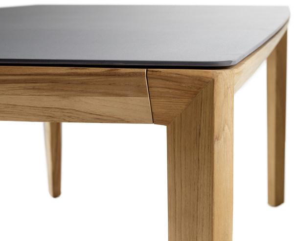 solpuri Прямоугольный обеденный стол из керамики и тика Lodge sun-id-1407066 - Вид №2