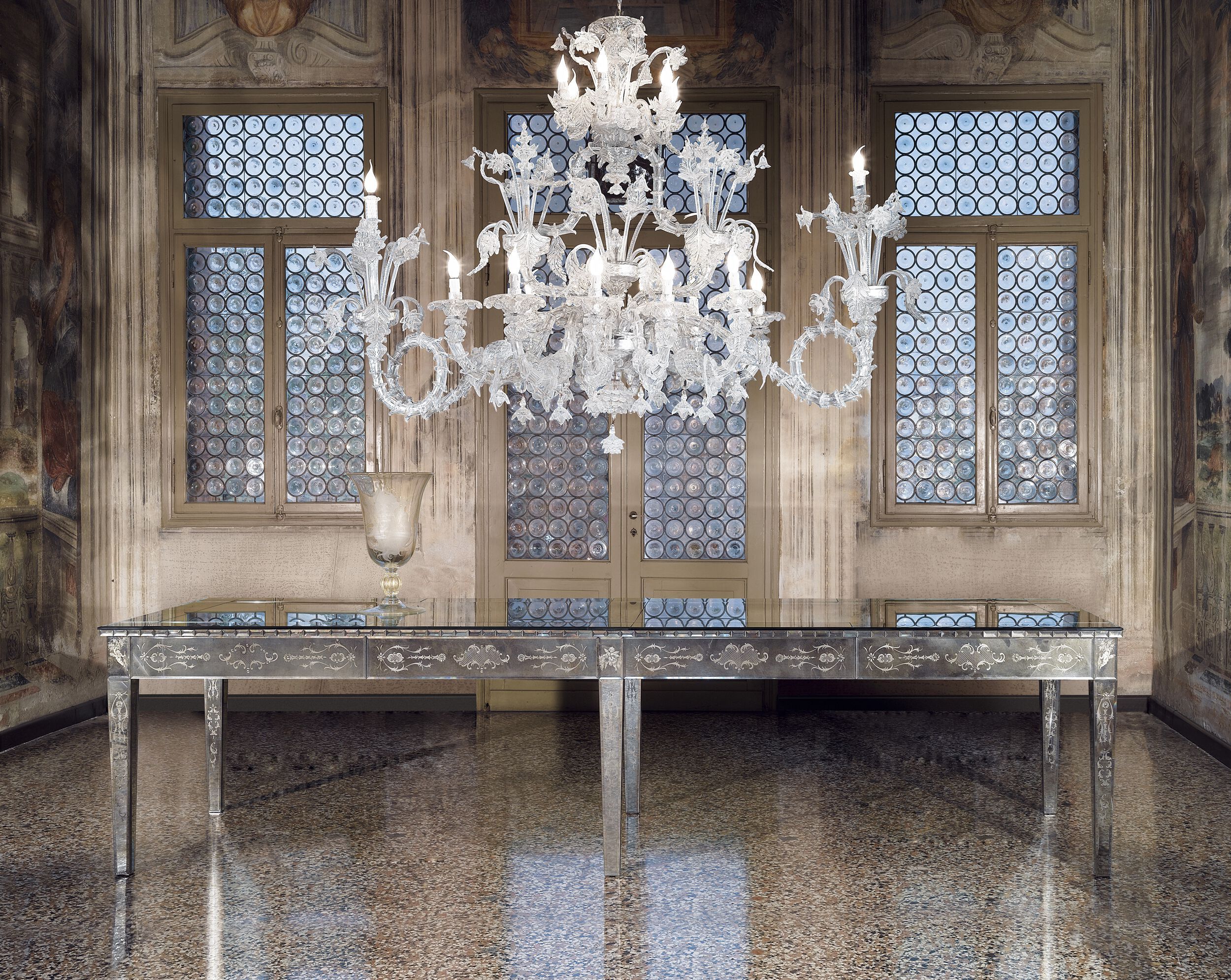 Прямоугольный стол из дерева и стекла ARTE VENEZIANA CUPIDO ARCH-00152790 - Вид №2