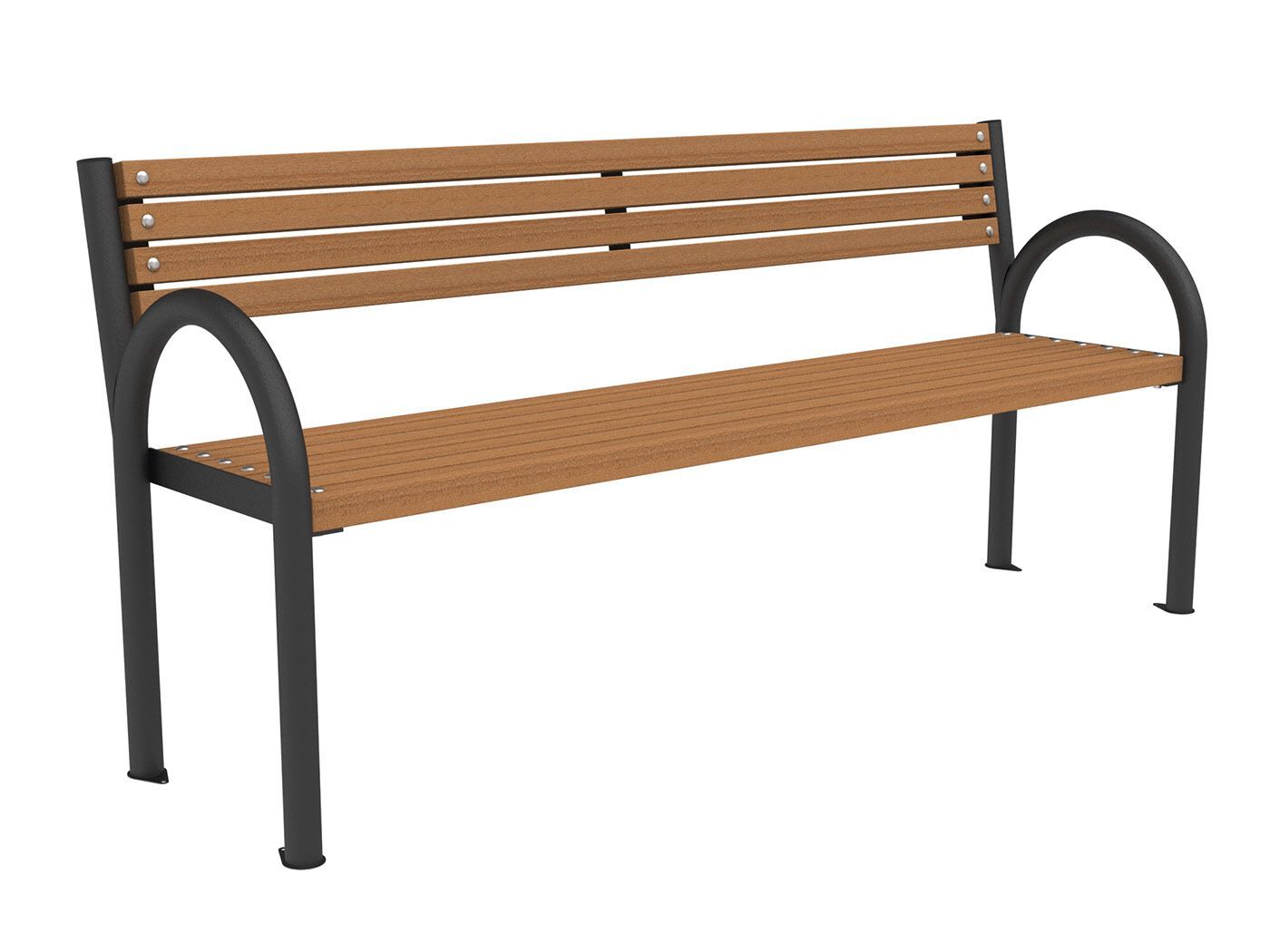 Скамья из окуме со спинкой Lazzari PARCO PRESTIGE ARCH-00009114 - Вид №5