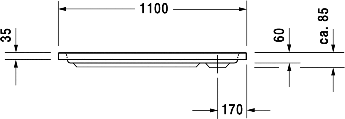 Duravit Поддон для душа прямоугольный из акрила D-code 720097000000000 - Вид №1