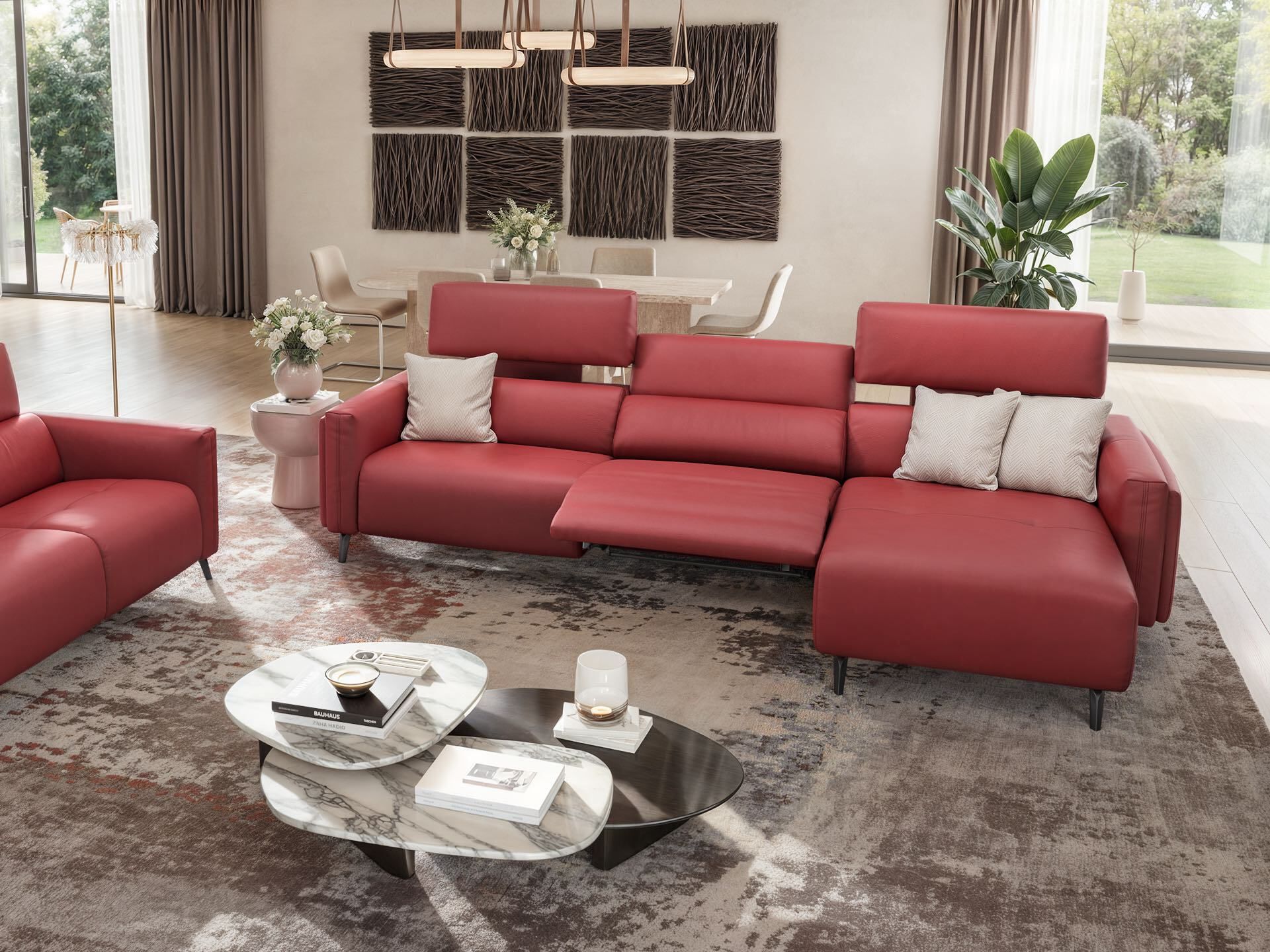 Кожаный диван с полуостровом Sofanella Avella ARCH-00119540 - Вид №4