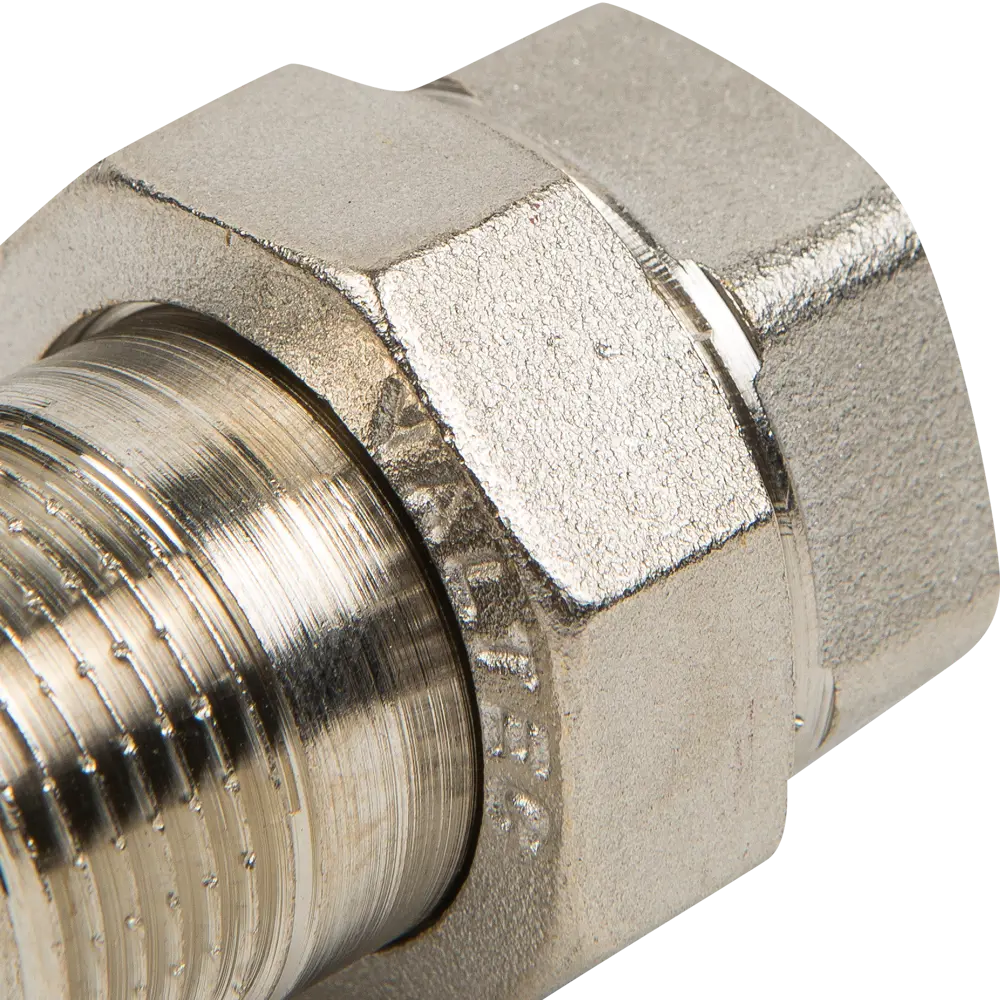 Сгон прямой Valtec, американка, внутренняя-наружная резьба, 3/4", никелированная латунь STLM-2069924 - Вид №2