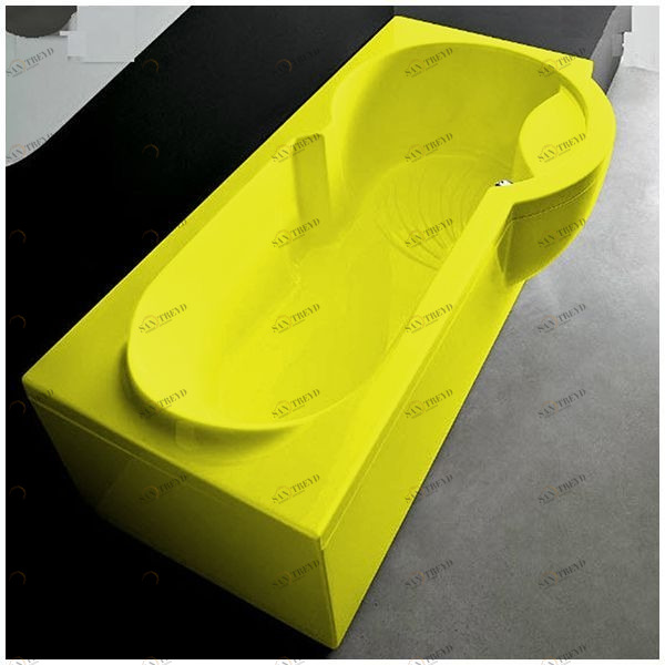 Ванна Gruppo treesse Simona V5671-DX-Z жёлтая прямоугольная правая VTLV5671DXZ