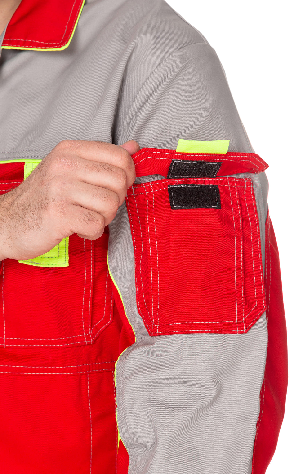 65320 Костюм "Профессионал-2" красный-светло-серый  Летняя спецодежда  размер 60-62/170-176  - Вид №14