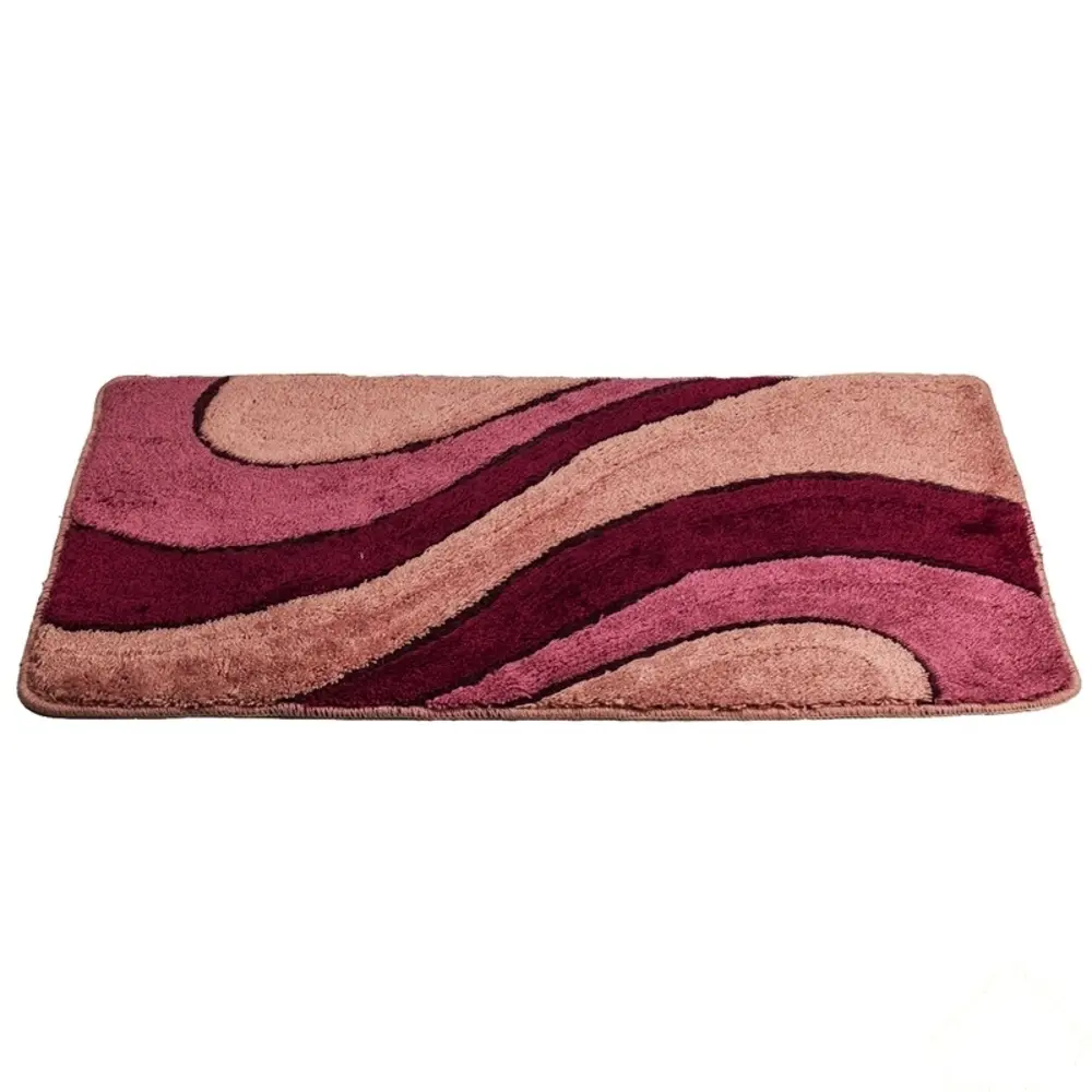 Коврик для ванной комнаты Волна розовый, 80x50 см MR PENGUIN Без серии STLM-2193840