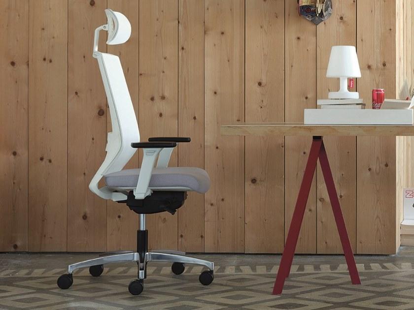 Linea Fabbrica Кресло руководителя с подголовником на колесиках Logica white sun-id-1390369 - Вид №1