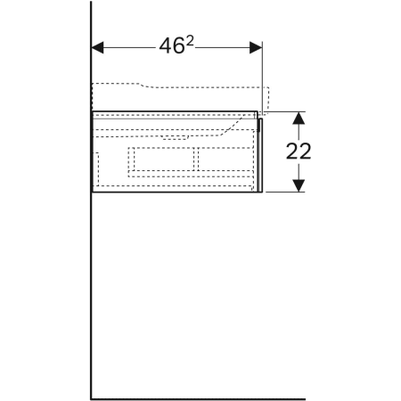 500.505.01.1 Шкафчик для раковины Geberit Xeno², с одним выдвижным ящиком Geberit  - Вид №15