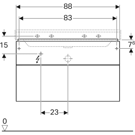 500.509.43.1 Шкафчик для раковины Geberit Xeno², с двумя выдвижными ящиками Geberit  - Вид №14