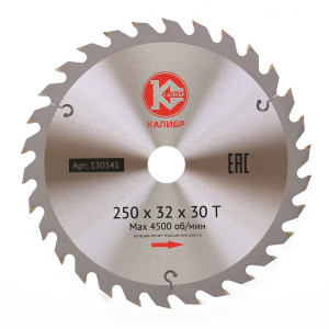 813 Калибр Диск пильный "Калибр" 250х32х30z (арт.130341)